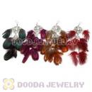 120 Pair Per Bag Multi Coloured Cheap Long Feather Earrings Wholesale