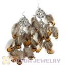 120 Pair Per Bag Multi Coloured Cheap Long Feather Earrings Wholesale