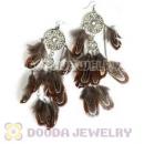 120 Pair Per Bag Multi Coloured Cheap Long Feather Earrings Wholesale