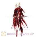 120 Pair Per Bag Multi Coloured Cheap Long Feather Earrings Wholesale