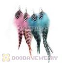 120 Pair Per Bag Multi Coloured Cheap Long Feather Earrings Wholesale