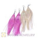 120 Pair Per Bag Multi Coloured Cheap Long Feather Earrings Wholesale
