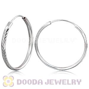 Dia 35mm Sterling Silver Hoop Earring European Beads Compatible