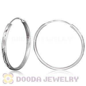 Dia 35mm Sterling Silver Hoop Earring European Beads Compatible