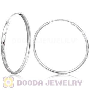 Dia 45mm Sterling Silver Hoop Earring European Beads Compatible