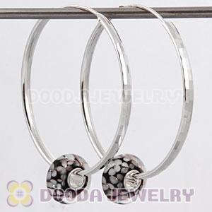 Dia 45mm Sterling Silver Hoop Earring European Beads Compatible