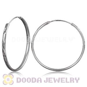Dia 45mm Sterling Silver Hoop Earring European Beads Compatible