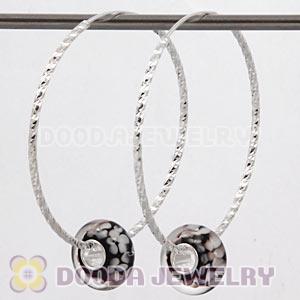 Dia 45mm Sterling Silver Hoop Earring European Beads Compatible