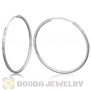 Dia 45mm Sterling Silver Hoop Earring European Beads Compatible