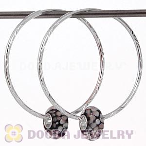 Dia 45mm Sterling Silver Hoop Earring European Beads Compatible