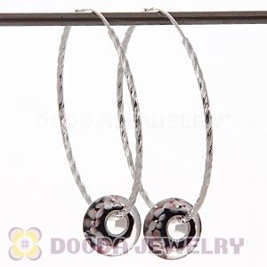 Dia 45mm Sterling Silver Hoop Earring European Beads Compatible
