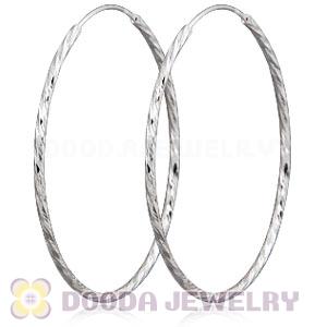 Dia 45mm Sterling Silver Hoop Earring European Beads Compatible