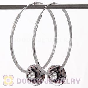Dia 45mm Sterling Silver Hoop Earring European Beads Compatible