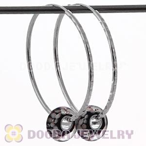 Dia 45mm Sterling Silver Hoop Earring European Beads Compatible
