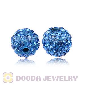 Cheap Price 10mm Blue Handmade Pave Crystal Beads Wholesale 