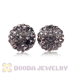 Cheap Price 10mm Grey Handmade Pave Crystal Beads Wholesale 