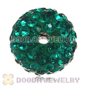 Cheap Price 12mm Handmade Pave Green Crystal Beads Wholesale 