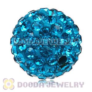 Cheap Price 12mm Handmade Pave Blue Crystal Beads Wholesale 