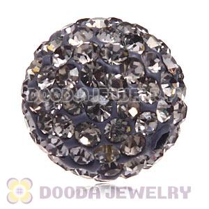 Cheap Price 12mm Handmade Pave Grey Crystal Beads Wholesale 
