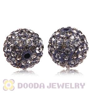 Cheap Price 12mm Handmade Pave Grey Crystal Beads Wholesale 