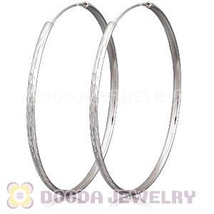 Dia 65mm Sterling Silver Hoop Earrings European Beads Compatible