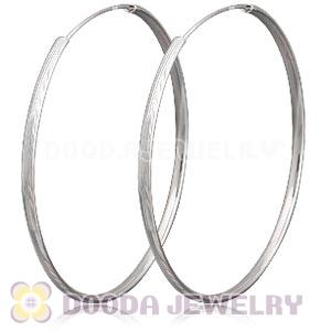 Dia 65mm Sterling Silver Hoop Earrings European Beads Compatible