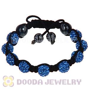 Wholesale On Sale Handmade Pave Blue Crystal TresorBeads Bracelets