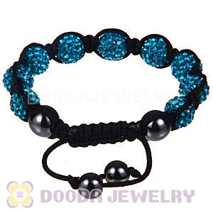 Wholesale On Sale Handmade Pave Blue Crystal TresorBeads Bracelets