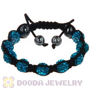 Wholesale On Sale Handmade Pave Blue Crystal TresorBeads Bracelets