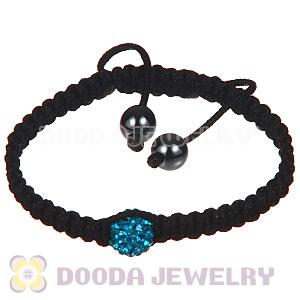 Wholesale On Sale Handmade Pave Blue Crystal Macrame Bracelets