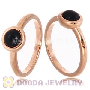 Rose Gold Plated Stackable Cabochon Pearl Ring Wholesale