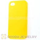 Yellow Plastic Protective Cases For iPhone 4 Wholesale 