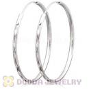 Dia 55mm Sterling Silver Hoop Earrings European Beads Compatible