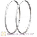 Dia 65mm Sterling Silver Hoop Earrings European Beads Compatible