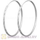 Dia 75mm Sterling Silver Hoop Earrings European Beads Compatible