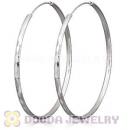 Dia 75mm Sterling Silver Hoop Earrings European Beads Compatible
