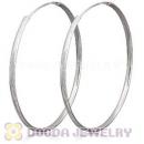 Dia 75mm Sterling Silver Hoop Earrings European Beads Compatible