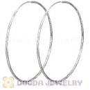 Dia 75mm Sterling Silver Hoop Earring European Beads Compatible