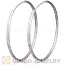 Dia 65mm Sterling Silver Hoop Earrings European Beads Compatible