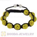 Wholesale Special Price Handmade Pave Yellow Crystal TresorBeads Bracelets