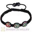 Wholesale Special Price Handmade Pave Colorful Crystal Macrame Bracelets