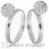 8mm White Czech Crystal Ball 925 Sterling Silver Rings Wholesale
