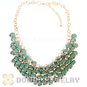 Turquoise Chunky Multi Layers Bubble Bib Statement Necklace Wholesale