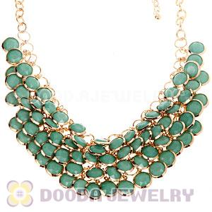 Turquoise Chunky Multi Layers Bubble Bib Statement Necklace Wholesale