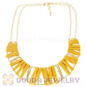 Gold Chains Leather Choker Bib Collar Necklace Wholesale