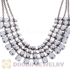 Chunky Chain Multilayer Resin Diamond Choker Collar Necklace Wholesale