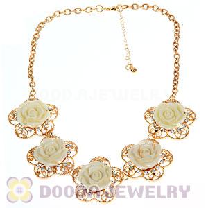 Fashion Crystal Rose Flower Choker Collar Necklace Wholesale