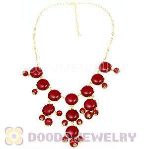 2012 New Fashion Claret Maroon Bubble Bib Necklaces Wholesale