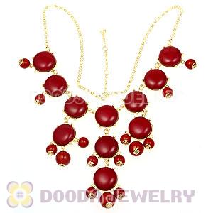 2012 New Fashion Claret Maroon Bubble Bib Necklaces Wholesale