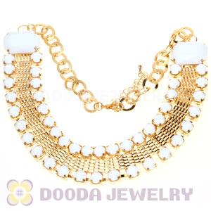Chunky Gold Chain Resin Rhinestone Choker Collar Necklaces Wholesale